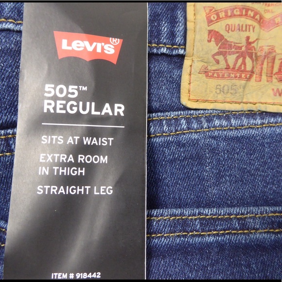 Levi’s Cotton Denim Jeans 505 Regular Levi Strauss & Co Red Tab - Picture 1 of 8